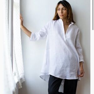 Atelier Tunic in Moon Linen
